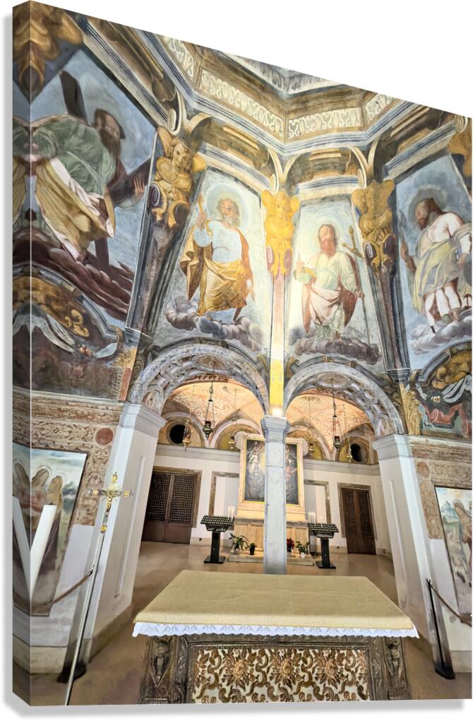 Interior of Santa Maria alla Fontana church in Milan Italy wit