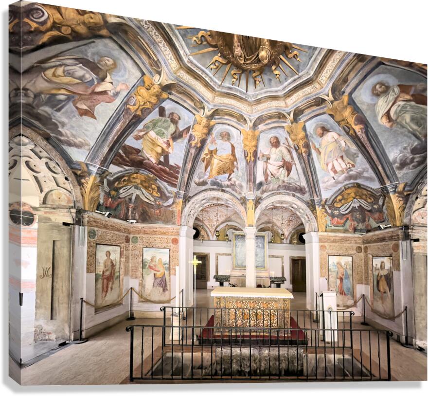 Interior of Santa Maria alla Fontana church in Milan Italy wit