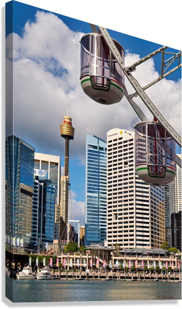 Sydney Harbour with Ferris Wheel and Tower
