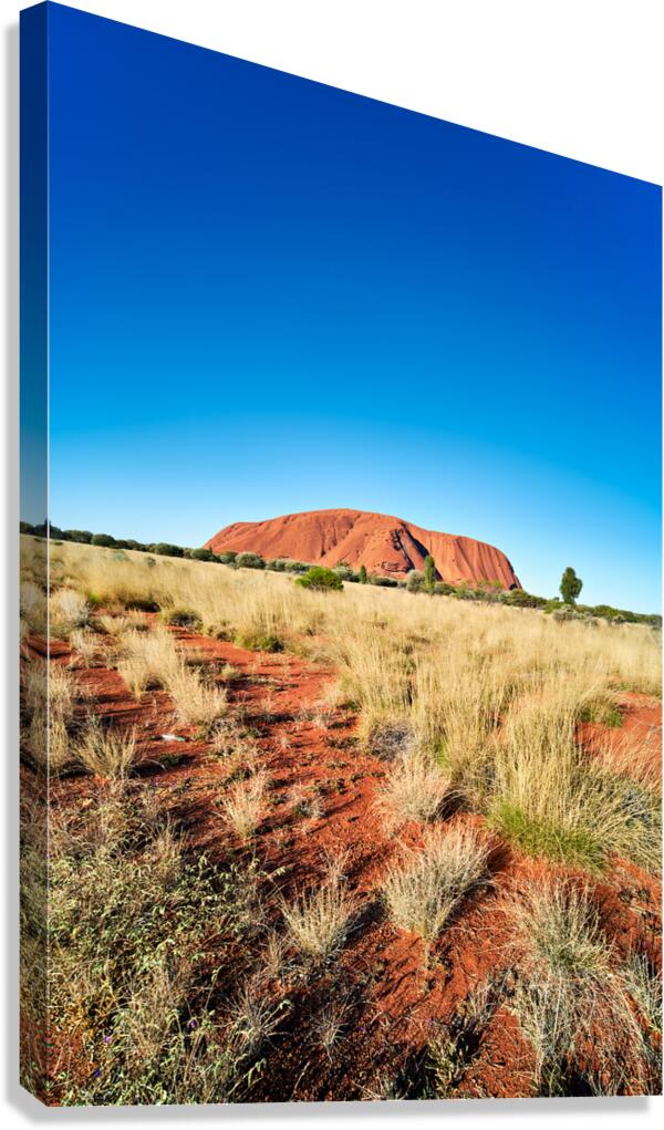 Uluru Australia: A vast red desert landscape under a clear blue