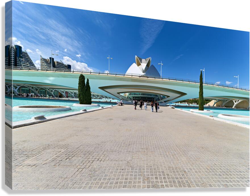 Visitors enjoy the City of Arts and Sciences in Valencia Spain