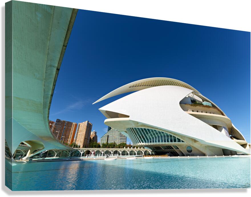 Valencia skyline with Palau de les Arts Reina Sofia Opera House 