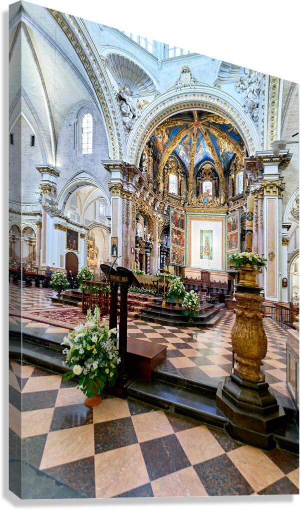 Visitors explore the interior of Valencia Cathedral
