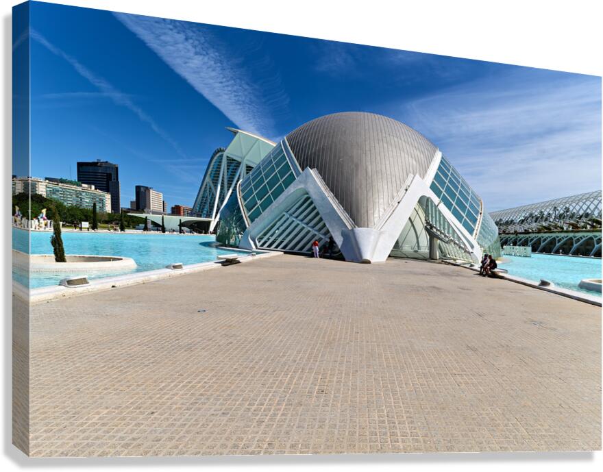 Visit to the Hemisferic in Valencia Spain during sunny daytime