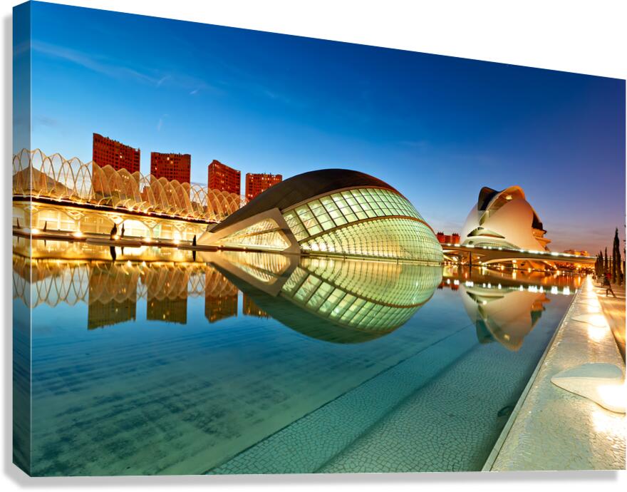 Visit Hemisferic in Valencia Spain during evening hours
