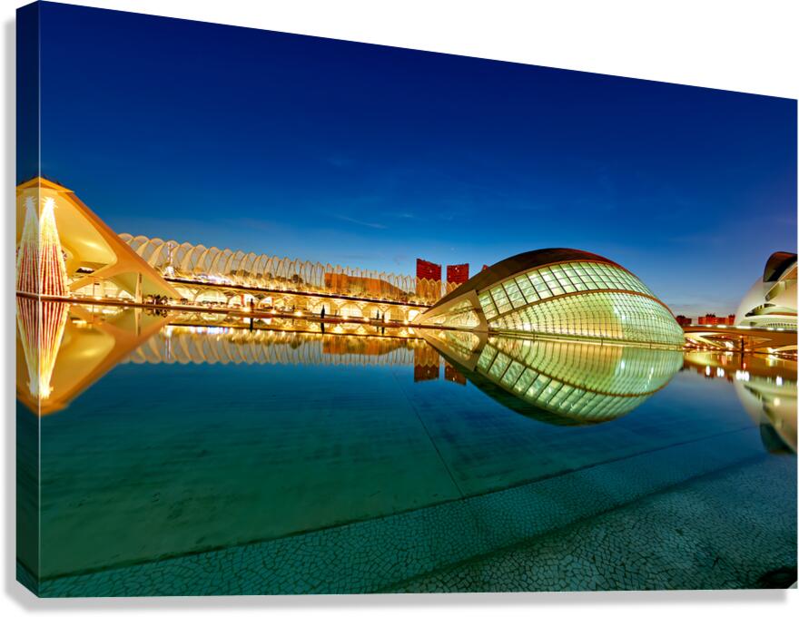 View of hemisferic at city of arts and sciences in valencia spai