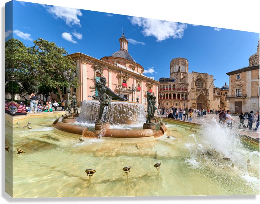 Valencia Spain showcases Plaza de la Virgen with the Real Basili