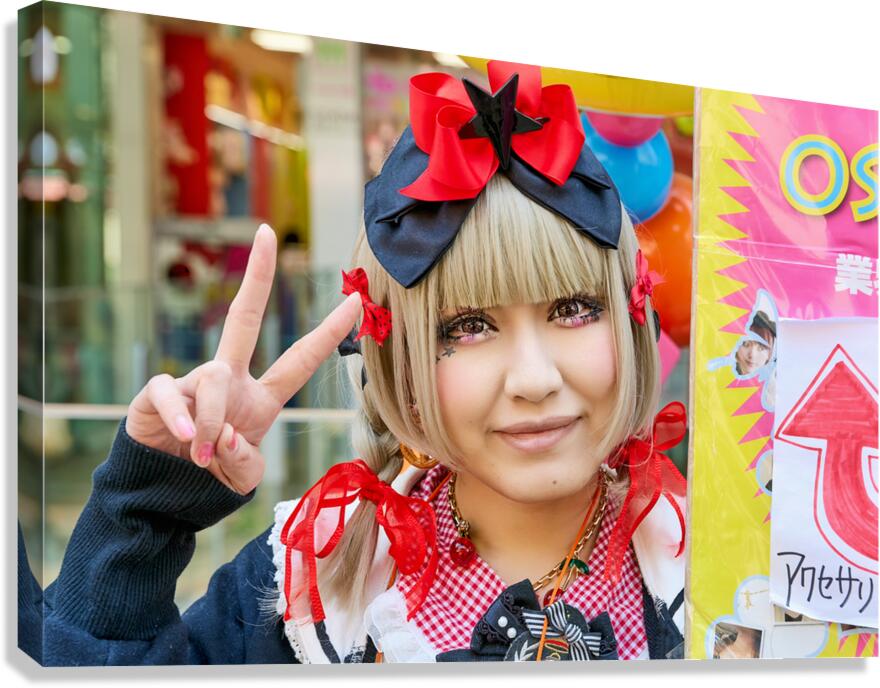 Lolita girl poses in Shibuya District of Tokyo