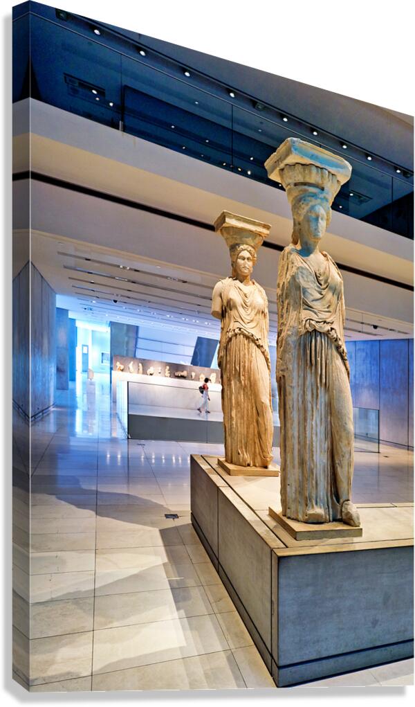 Caryatids on display in Acropolis Museum in Athens Greece