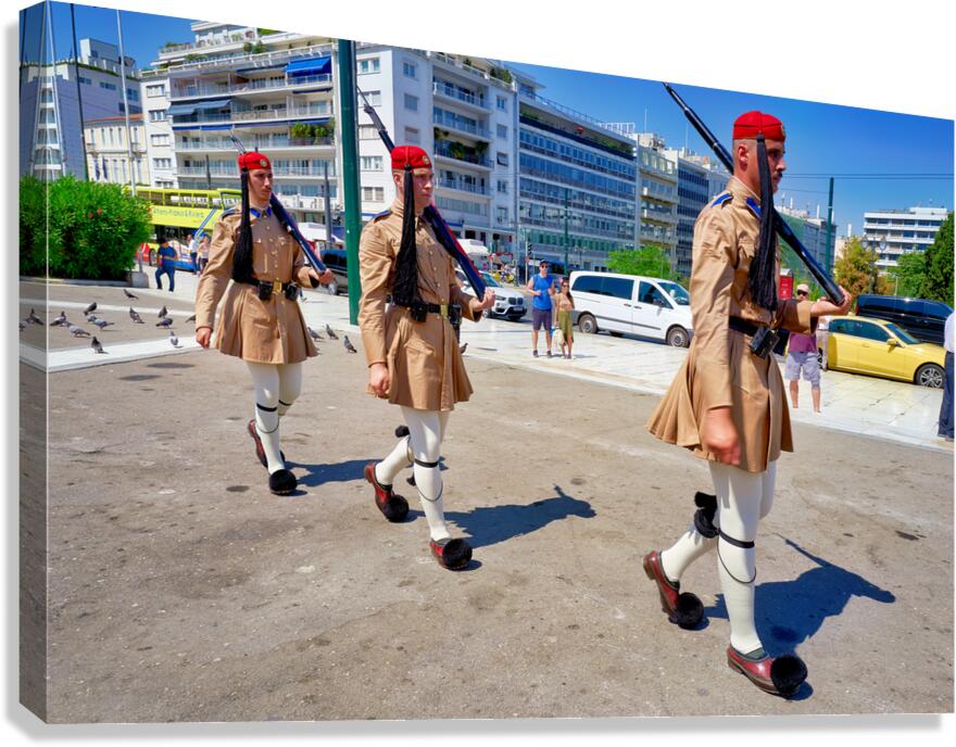 Changing of the guard at Syntagma square in Athens Greece