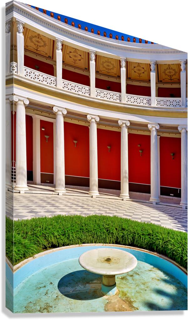 Inner courtyard of Zappeio Hall in Athens Greece