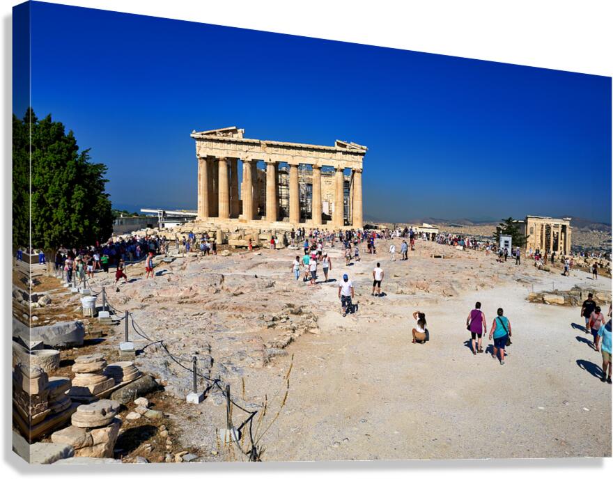 Visiting the Parthenon in Athens Greece on a sunny day