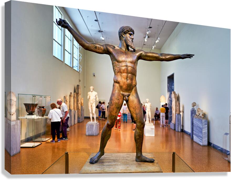 Bronze statue on display at National Archaeological Museum in At