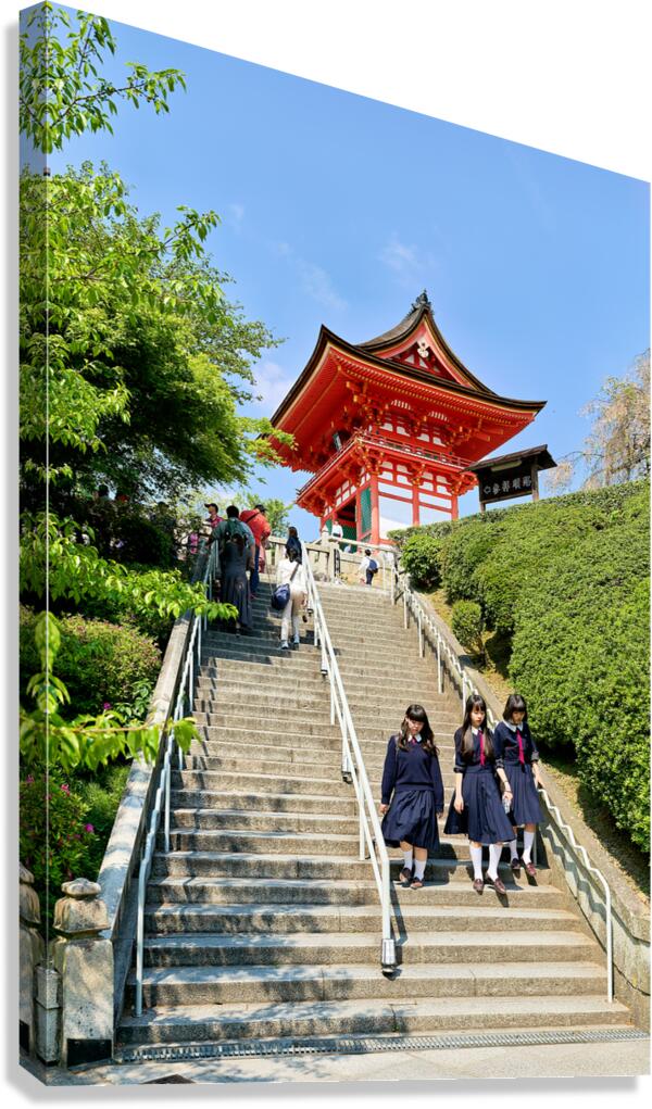 Koyasu Pagoda at Kiyomizu Dera Temple in Kyoto during a sunny da