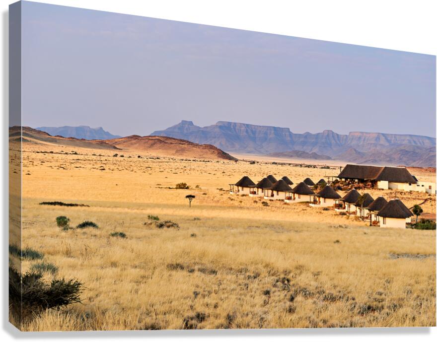 Lodging in Namib Naukluft National Park during sunset in Namibia