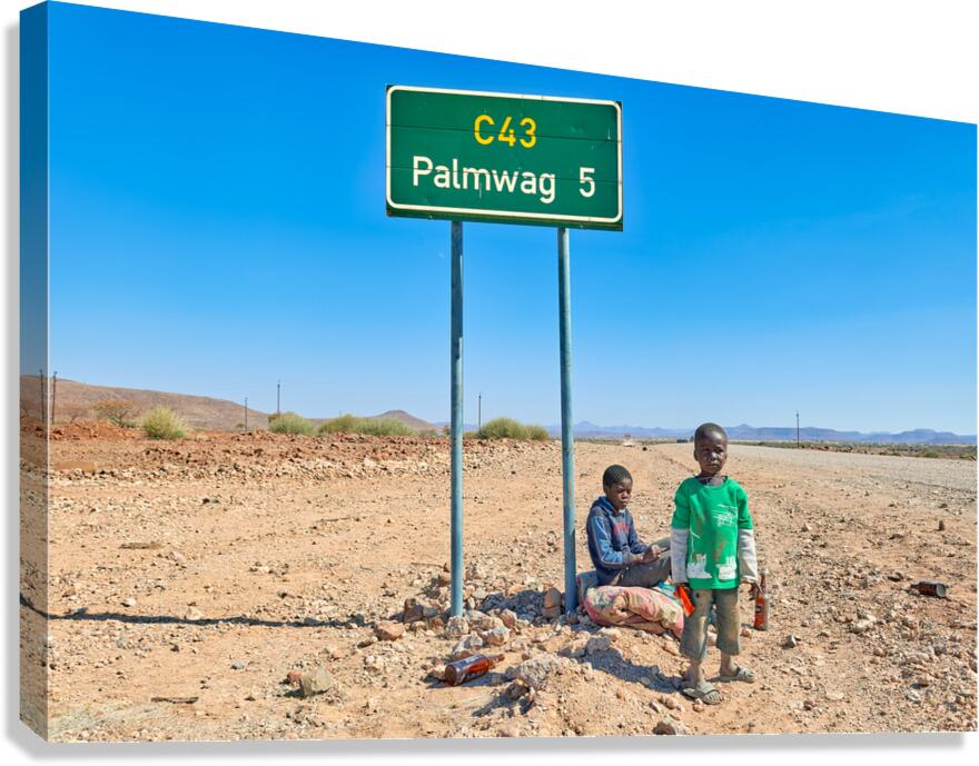 Children near Palmwag in Kunene Region of Namibia