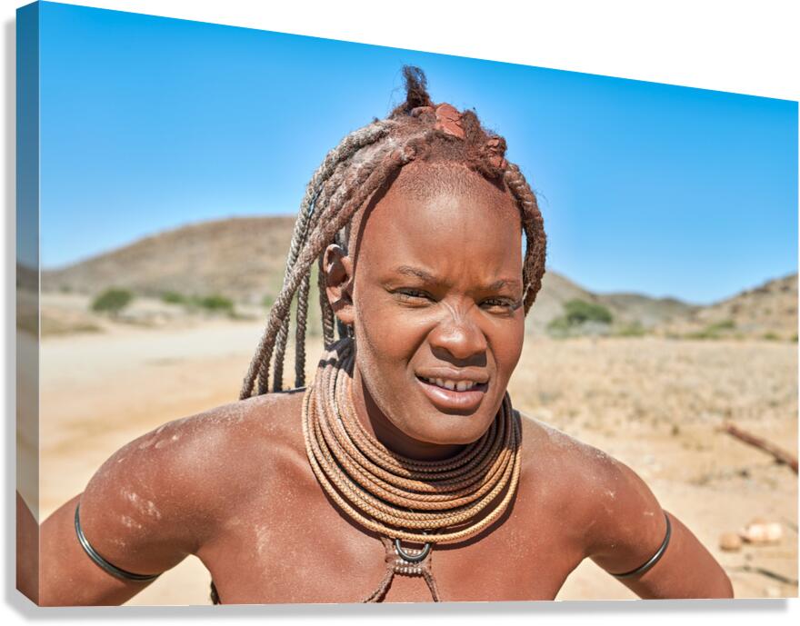 Portrait of a Himba woman in Kunene region of Namibia