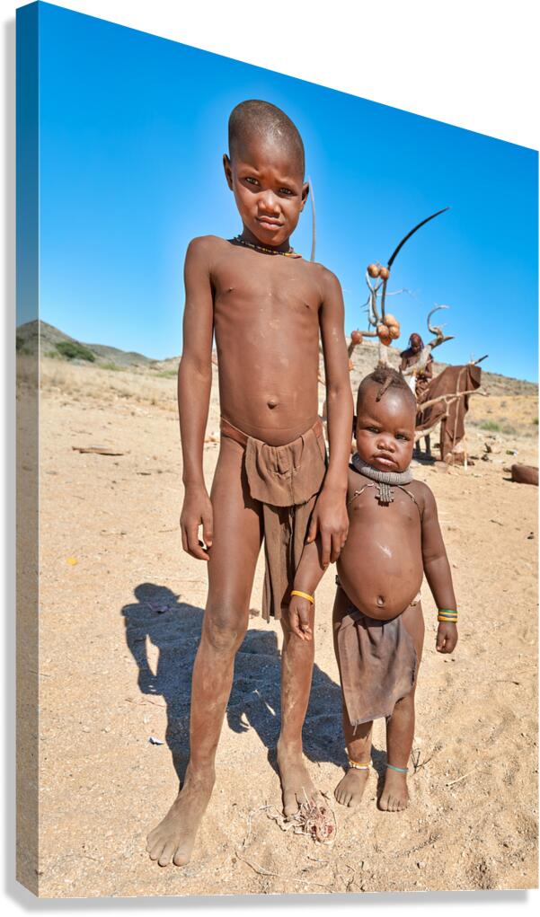 Children of the Himba tribe in Kunene region of Namibia