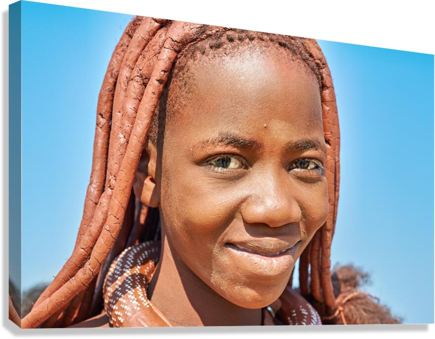 Portrait of Himba woman in Kunene region of Namibia