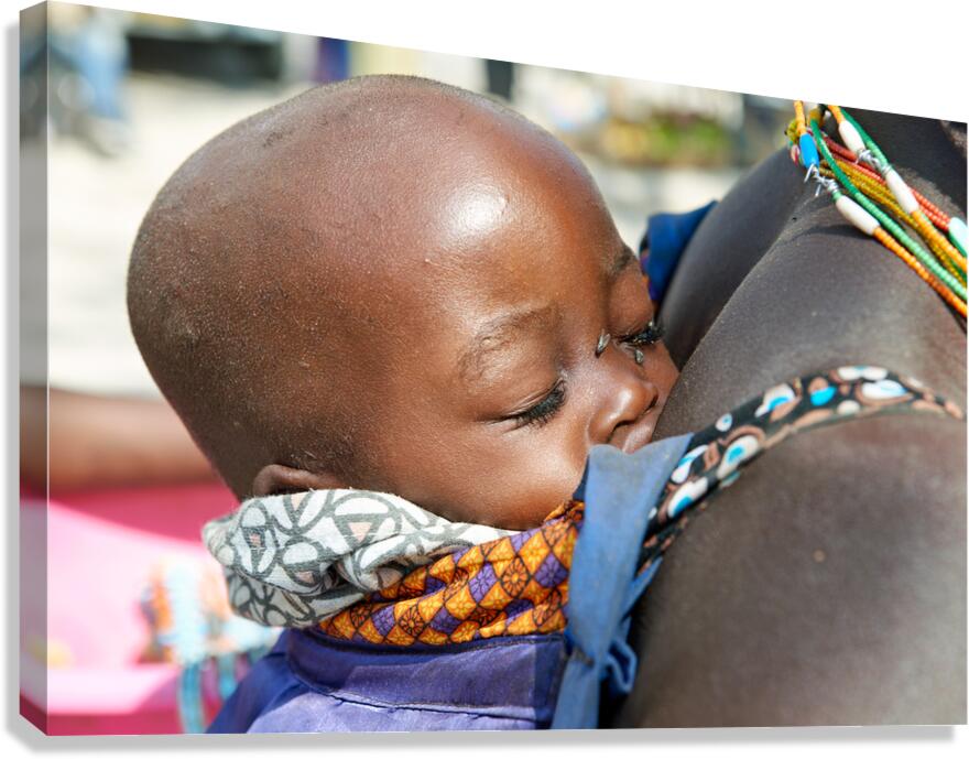Baby portrait from Zemba Bantu in Kunene Namibia