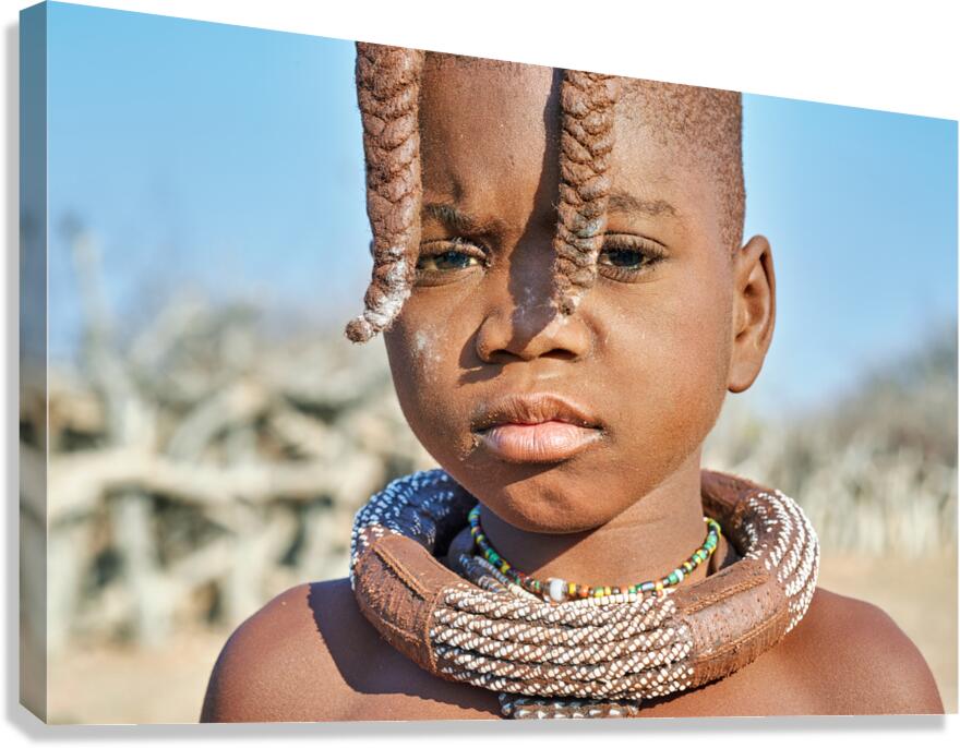 Child in himba village of kunene region in namibia