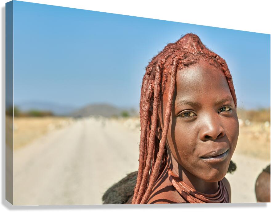 Portrait of a Himba woman in Kunene region of Namibia