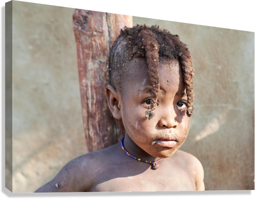 Child portrait in Himba village of Kunene Region Namibia