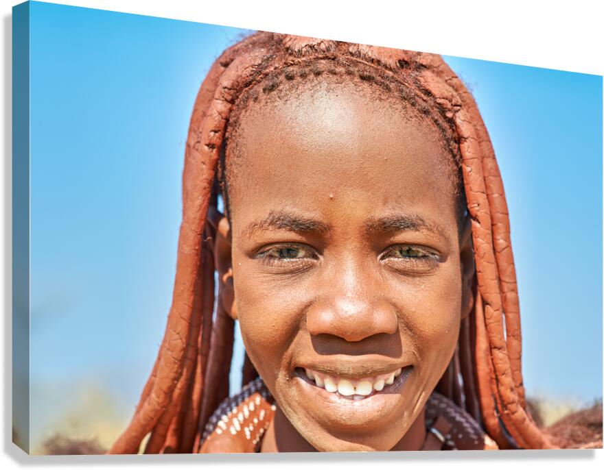 Portrait of Himba woman in Kunene region of Namibia