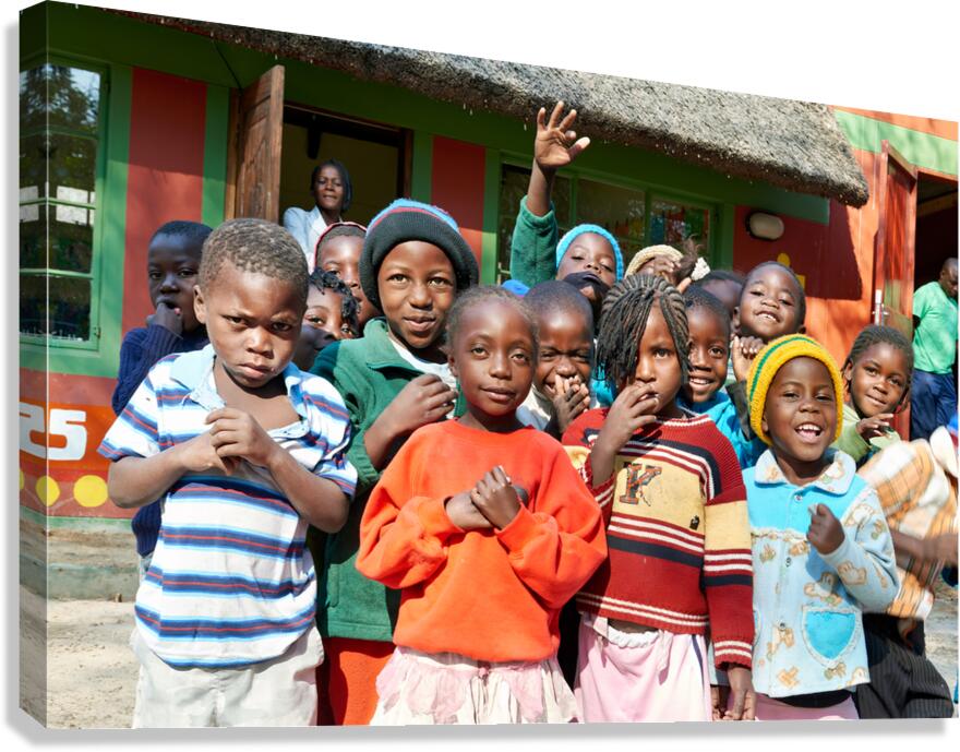 Group of children in classroom in Rundu Kavango Region Namibia