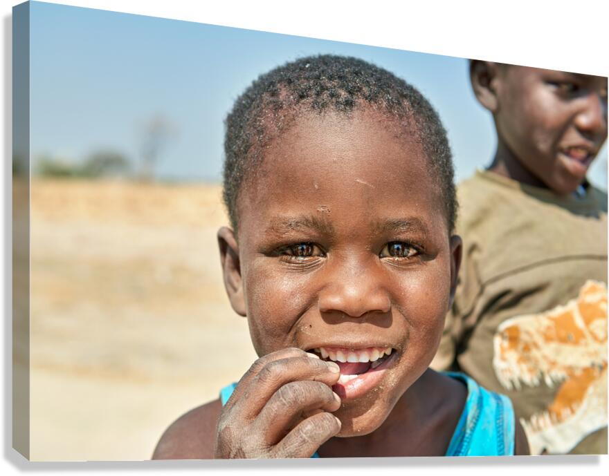 Portrait of a joyful boy in Kavango Region Namibia