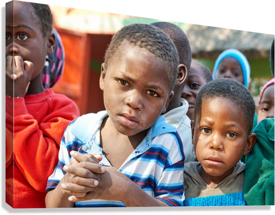Children from Kavango Region of Namibia enjoy a moment together