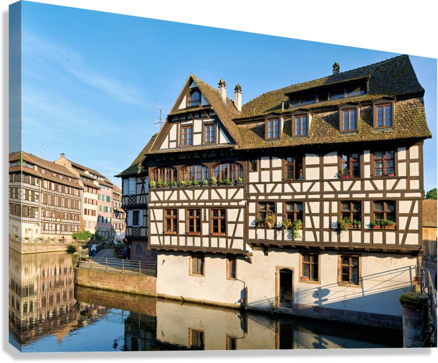 Wooden houses line the canal in Petit France district