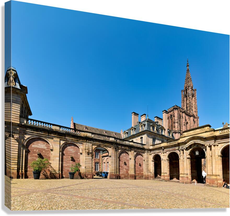 View of cathedral notre dame from palais rohan in strasbourg
