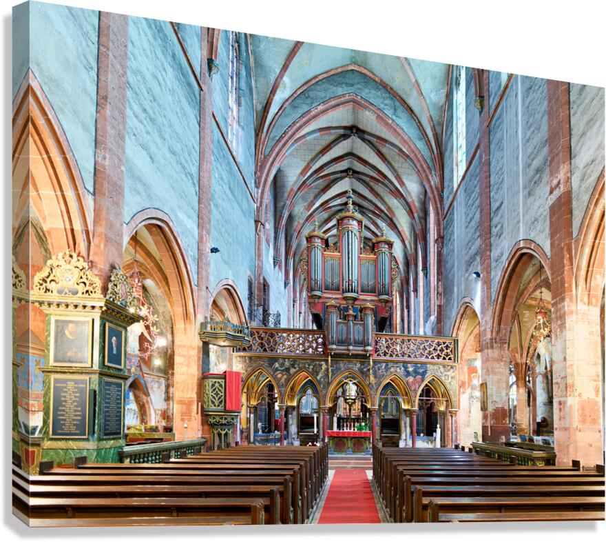 Interior view of Saint Pierre le Jeune church in Strasbourg
