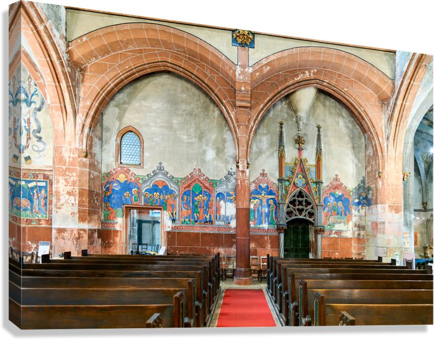 Interior view of Saint Pierre le Jeune church in Strasbourg Als