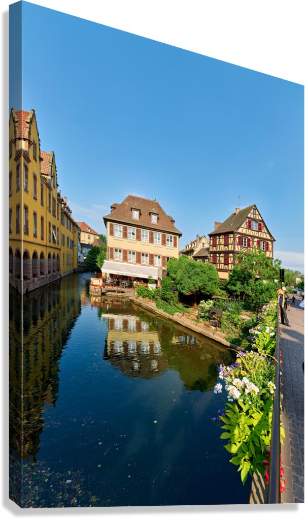Visitors stroll the canal in Petite Venise Colmar