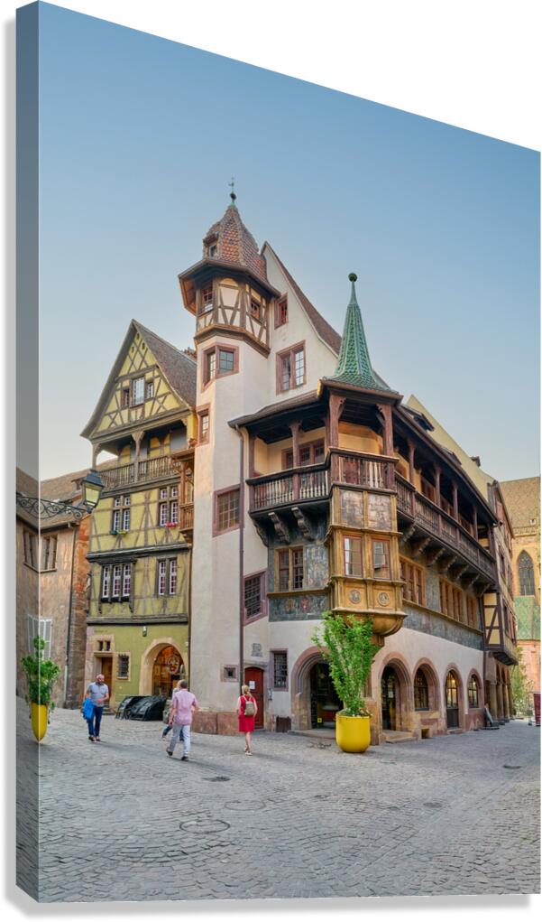Historic Maison Pfister in Colmar on a sunny day
