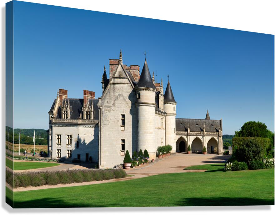 Chateau dAmboise stands in the sun at Amboise in France