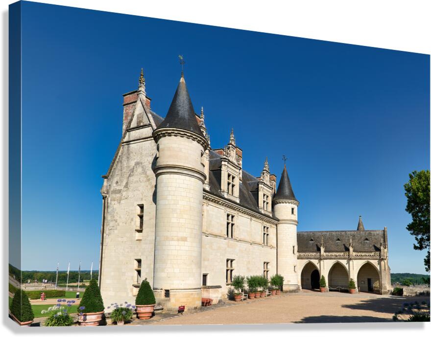 Chateau dAmboise rises in Frances Loire Valley on a clear day