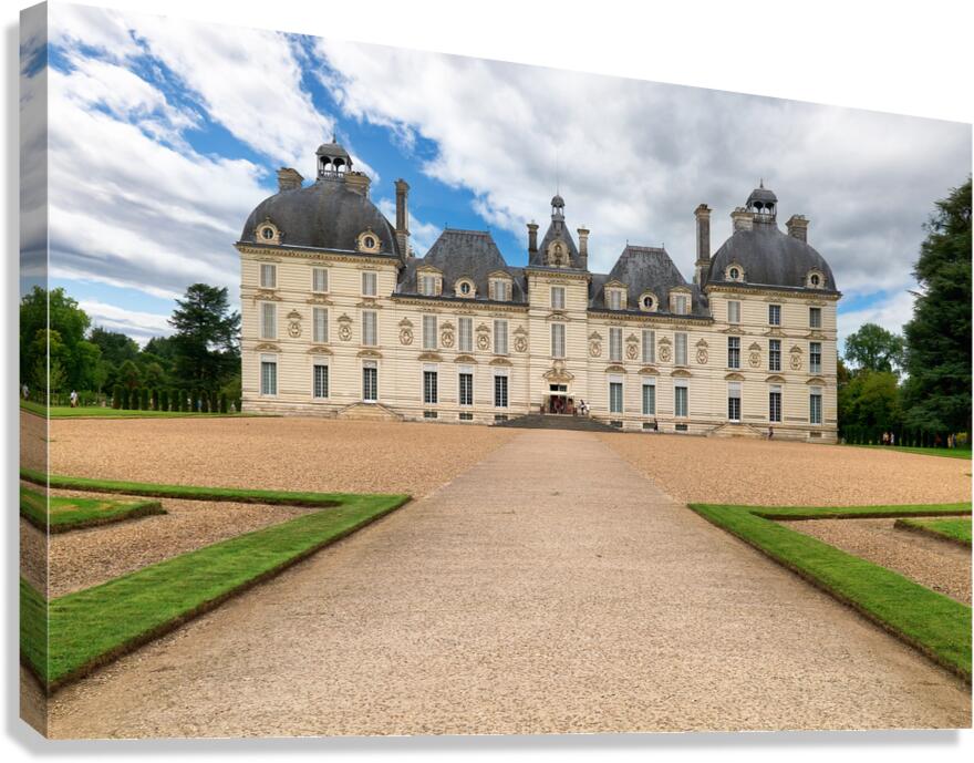 Visit to Chateau de Cheverny in France on a cloudy day