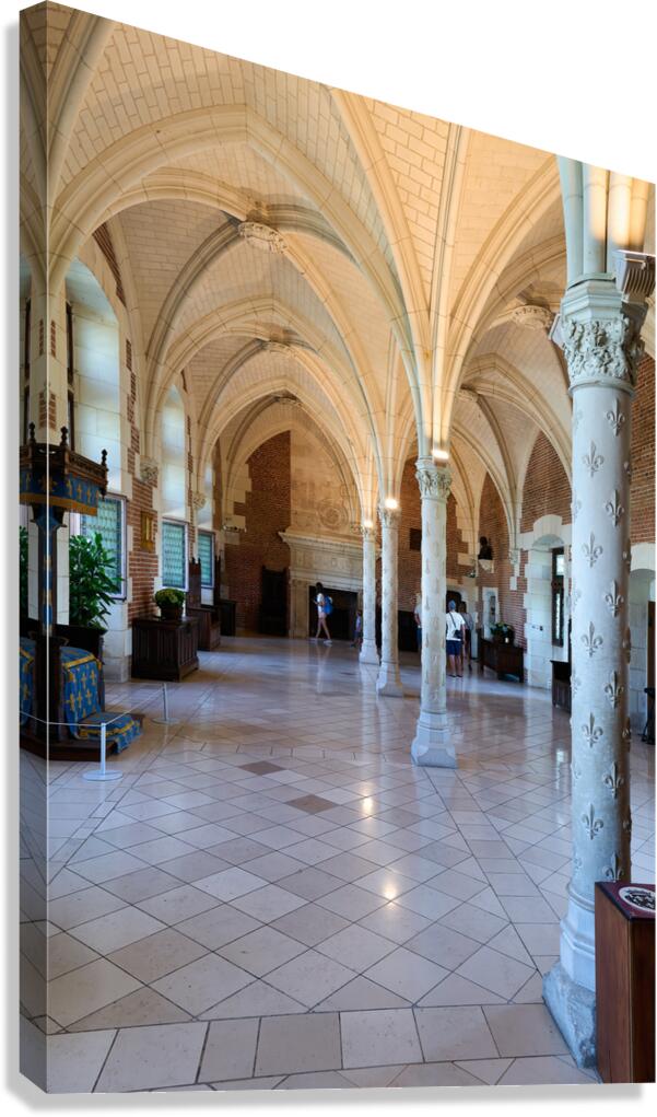 Exploring Chateau dAmboise interior in France during daytime