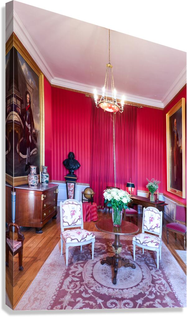 Visit to Chateau dAmboise in France shows a room with rich colo