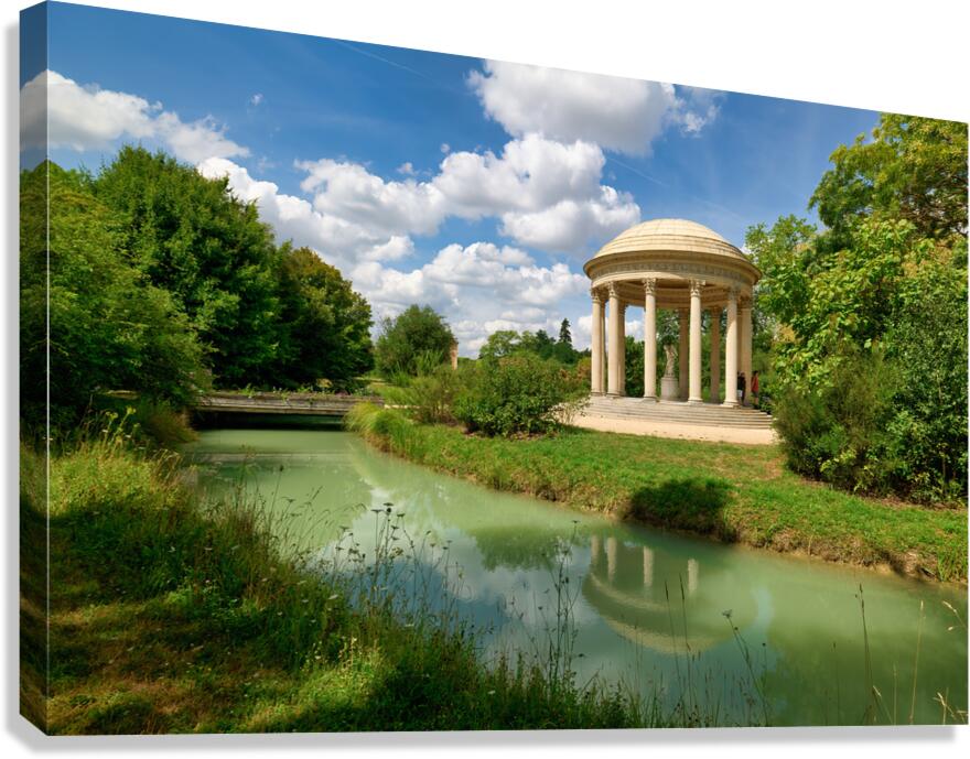 View of the temple of love at Petit Trianon in Versailles garden