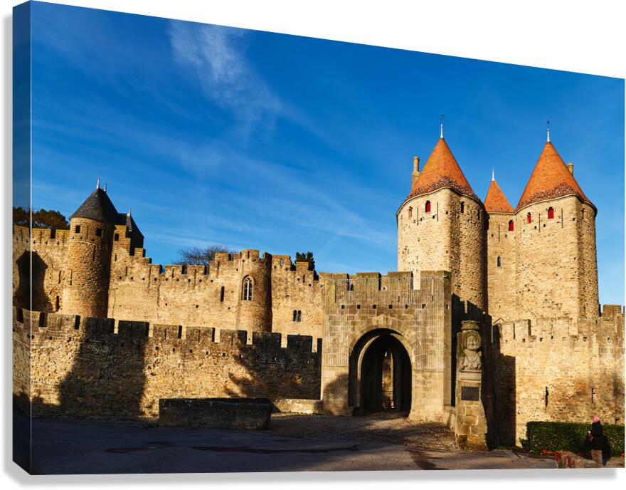 Explore historic Carcassonne in the south of France under the bl