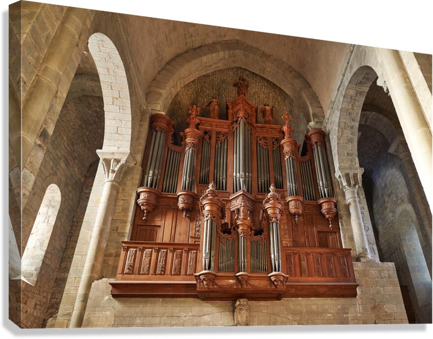 Historic organ at a church in Carcassonne France
