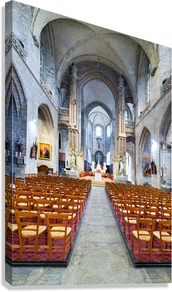 Vannes Saint Pierre Cathedral interior view in Brittany France