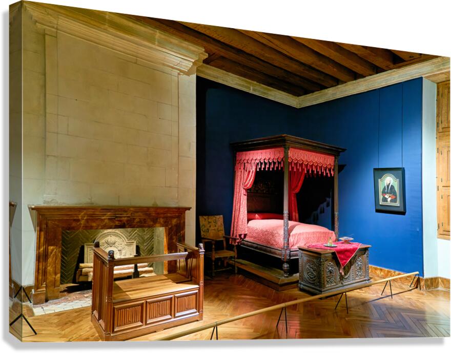 View inside Chateau dAzay le Rideau in Loire Valley France