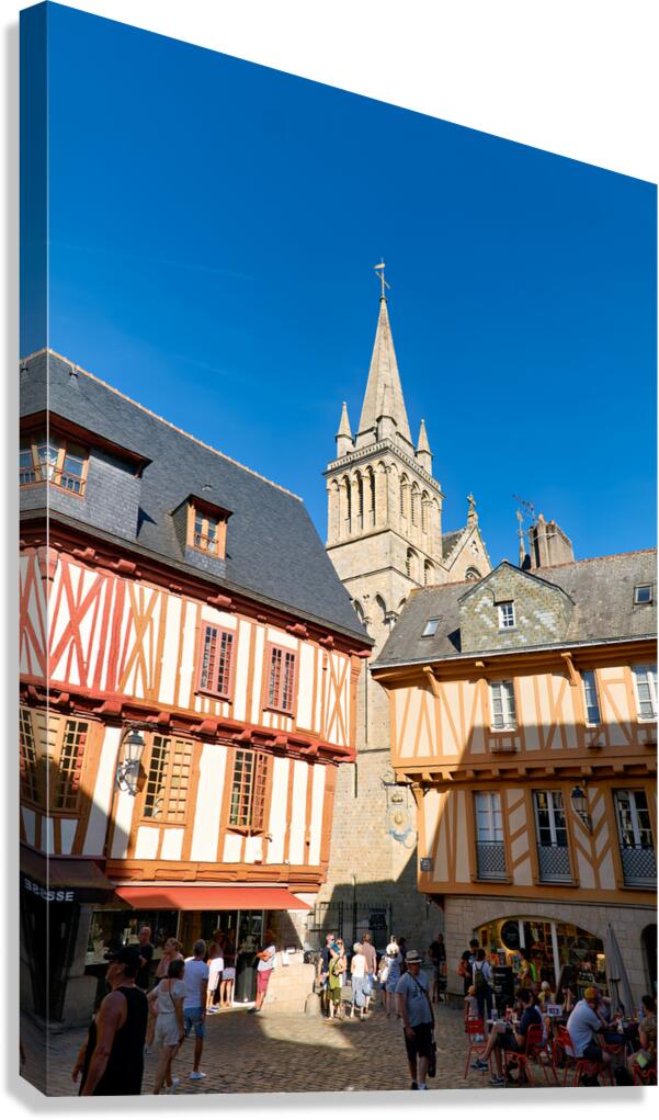 Visit to saint pierre cathedral in vannes brittany france