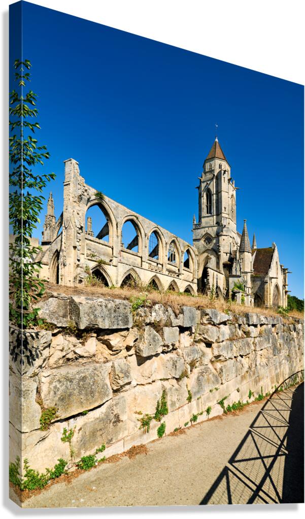 Ruins of Saint Etienne le Vieux church in Caen Normandy France