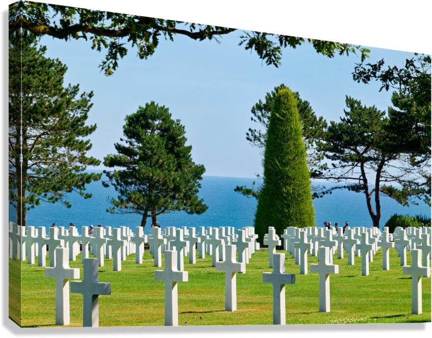 Grave markers at Normandy American Cemetery in Colleville sur Me